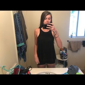 Free People Flowy Black Tank